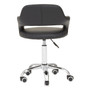 Black PU Home Office Chair with Curved Back