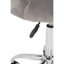 Grey Velvet Home Office Chair with Curved Back
