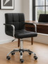 Finn Black Home Office Chair with Swivel Base