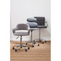 Grey Home Office Chair with Swivel Base