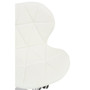 White Velvet Home Office Chair with Swivel Base