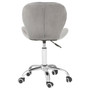 Grey Velvet Home Office Chair with Swivel Base