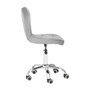 Grey Velvet Rolling Home Office Chair
