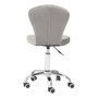 Grey Velvet Rolling Home Office Chair