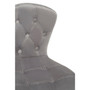 Grey Velvet Rolling Home Office Chair