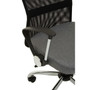 Grey Home Office Chair with Chrome Arms
