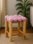 West Village Pink Pom Pom Stool