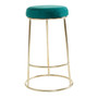 Manhattan Green Velvet Bar Stool