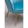 Ovala Aqua Velvet Scalloped Chair