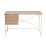 Bradbury Light Oak Veneer Desk with Drawers