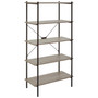 Bradbury Five Tier Grey Oak Shelf Unit