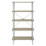 Bradbury Five Tier Natural Oak Shelf Unit