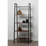 Bradbury Five Tier Dark Oak Veneer Ladder Shelf Unit
