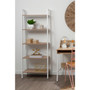 Bradbury Five Tier Natural Oak Veneer Ladder Shelf Unit Bradbury Five Tier Natural Oak Veneer Ladder Shelf Unit