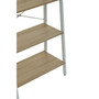 Bradbury Five Tier Natural Oak Veneer Ladder Shelf Unit Bradbury Five Tier Natural Oak Veneer Ladder Shelf Unit