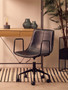 Branson Black Leather Effect Home Office Chair