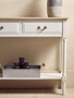 Heritage 2 Drawers White Rectangular Console Table