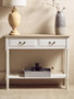 Heritage 2 Drawers White Rectangular Console Table