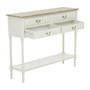 Heritage 4 Drawer White Console Table