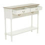 Heritage 4 Drawer White Console Table