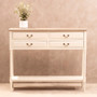 Heritage 4 Drawer White Console Table