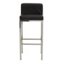 Baina Black Pu And Chrome Finish Bar Chair