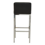 Baina Black Pu And Chrome Finish Bar Chair