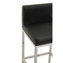 Baina Black Pu And Chrome Finish Bar Chair