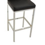 Baina Black Pu And Chrome Finish Bar Chair