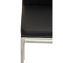 Baina Black Pu And Chrome Finish Bar Chair