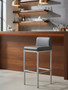 Baina Black And Chrome Finish Bar Chair