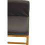 Baina Dark Grey Pu And Gold Finish Bar Chair