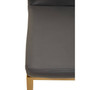Baina Dark Grey Pu And Gold Finish Bar Chair