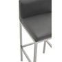 Baina Dark Grey And Chrome Finish Bar Chair