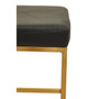Baina Black Pu And Gold Finish Bar Stool