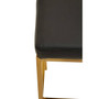 Baina Black Pu And Gold Finish Bar Stool