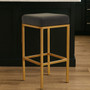 Baina Black And Gold Finish Bar Stool