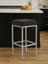 Baina Black And Chrome Finish Bar Stool