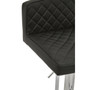 Black And Gold Bar Stool With Square Base