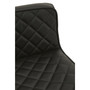Black And Gold Bar Stool With Square Base