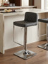Baina Dark Grey And Chrome Square Base Bar Stool