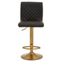 Black And Gold Bar Stool With Round Base Black And Gold Bar Stool With Round Base