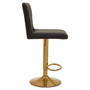 Black And Gold Bar Stool With Round Base Black And Gold Bar Stool With Round Base