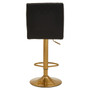 Black And Gold Bar Stool With Round Base Black And Gold Bar Stool With Round Base