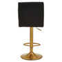 Black And Gold Bar Stool With Round Base Black And Gold Bar Stool With Round Base