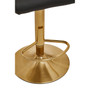 Black And Gold Bar Stool With Round Base Black And Gold Bar Stool With Round Base