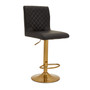 Black And Gold Bar Stool With Round Base Black And Gold Bar Stool With Round Base