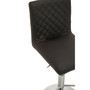 Black And Chrome Bar Stool With Round Base