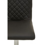 Black And Chrome Bar Stool With Round Base