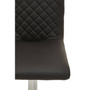 Black And Chrome Bar Stool With Round Base
